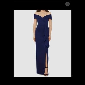 Gorgeous Xscape navy blue gown